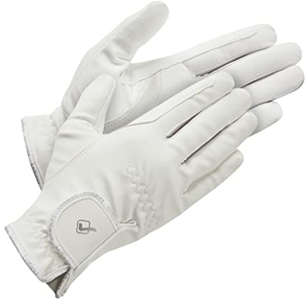 LeMieux Classic Riding Gloves - Touch Screen Compatible - Breathable - White - Small