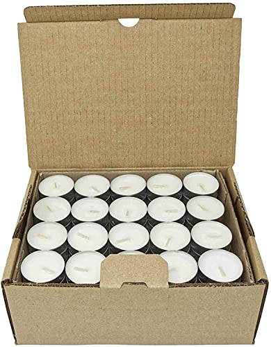 Lot de 120 bougies chauffe-plat à la citronnelle naturelle, cire 100% végétale avec 4 heures de combustion par bougie, sans paraffine ni huile de palme, sans plastique (120 bougies chauffe-plat)
