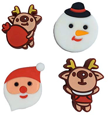 Tito Sports Tennis Dämpfer 4er Set Weihnachten - Tennisdämpfer in Vier verschiedenen Weihnachtsmotiven - Rentier - Weihnachtsmann - Schneemann …