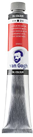 Van Gogh Ölfarbe - 60 ml Kadmiumrot mittel 314 - Hohe Pigmentierung - Ausgezeichnete Abtönstärke - Lichtechtheit +++ - Serie 2
