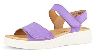 Gabor Damen Riemchensandalen, Frauen Sandalen,Sommersandalen,flach,Sommerschuhe,Freizeitschuhe,offene Schuhe,Strandschuhe,Violetta,39 EU / 6 UK
