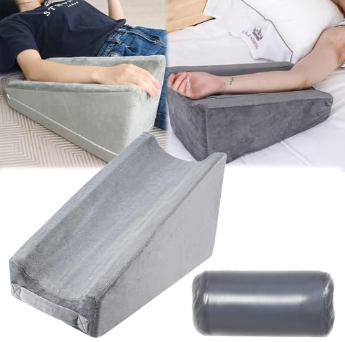 Cuscino Per Elevazione Del Braccio, Cuscino Per Elevazione Della Gamba Con Fodera Per Cuscino Rimovibile Cuscino Per Il Braccio Per Adulti Dopo L'Intervento Chirurgico 40×24×20 Cm, Grigio Chiaro