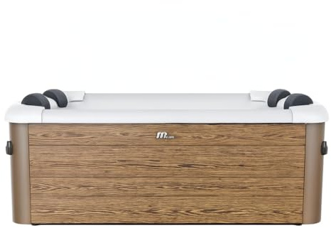 TEMPO STYLE - Vasca Idromassaggio Quadrata MSpa Oslo Amber Aero Plus | 140 getti d'aria massaggianti a 3 velocità | 8 Idrogetti | Riscaldatore | Copertura termica inclusa | 180x180x65cm