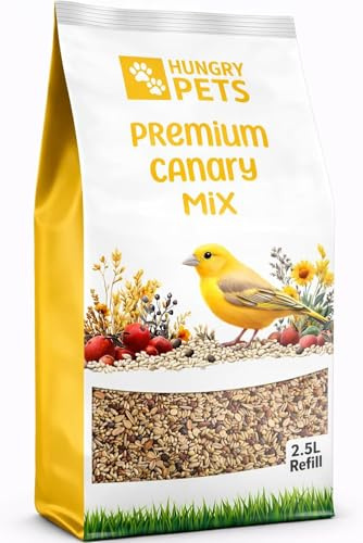 Hungry Pets Canary Seed Mix Food for Canaries & Small Songbirds, 2.5L Refill Bag