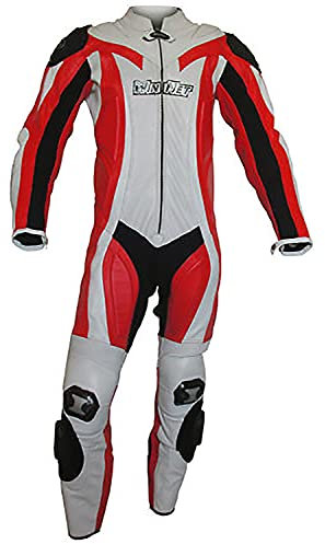 WinNet Tuta da Moto Racing in Vera Pelle Omologata C.E.