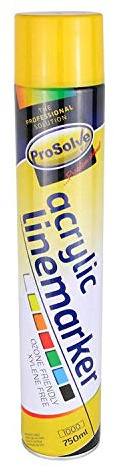 Yellow Line Marker – Spray Paint for Football Pitch, Car Parks, Floors & Warehouses – 12 x 750ml