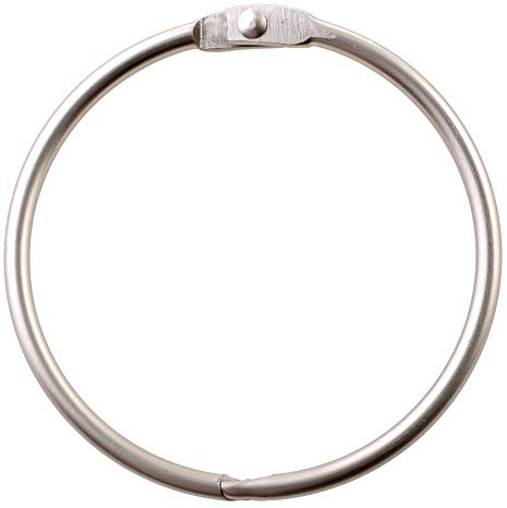 SlipX Solutions Brushed Nickel Simple Slide Shower Curtain Rings Provide Effortless Gliding on Standard Shower Rods (Rust Resistant, Snap Closure, Set of 12)