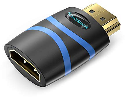 BlueRigger 4K HDMI CEC Less Adapter (UHD, ARC,1080p, Ethernet) - Male to Female HDMI CEC Blocker, Compatible with HDTV, TV Stick, Chromecast, Nintendo Switch, Xbox, PS3, Laptop, PC, Game Console