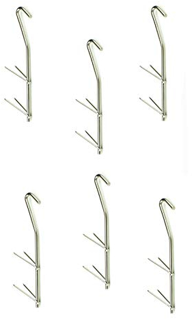 Zite Fishing Lot de 6 crochets à fumer en forme de V pour fumer des poissons – Acier inoxydable