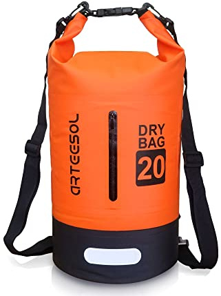Blackace arteesol Dry Bag 5L/10L/20L/30L Wet Bag Waterproof Bag with Phone Pouch Double Shoulder Strap Backpack for Travelling Fishing Cycling Kayaking Swimming Boating Beach