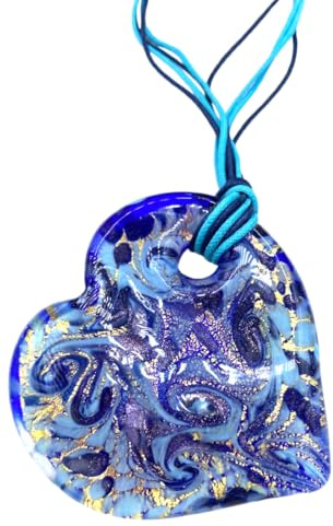 Antik VENETISKA MURRIN Murano Glas Halsband Kedja, Glas