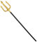TTAO Halloween Grim Reaper Scythe Azrael Detachable Scythe Trident Plastic Axes Sickle Cosplay Prop for Stage Performance Gold&Black One Size