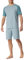 Schiesser Herren Schlafanzug kurz Rundhals - Nightwear Set, blaugrau_181168, 58