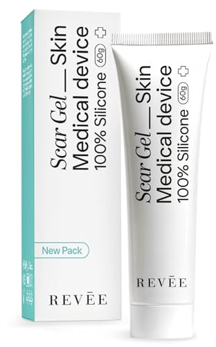 REVÉE Scar Gel 60g Crema Cicatrici Chirurgiche - 100% Silicone, Gel Topico per Cicatrici, Crema Cicatrizzante Ferite