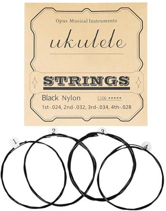 Ukulelen-Saiten, Nylon, 4 Saiten, Ukulelensaiten, Zubehör für 53,3 cm, 58,4 cm, 66 cm, Ersatz-Ukulele-Gitarrensaiten-Set