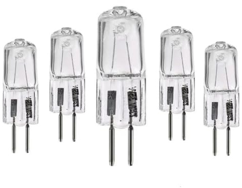 LEDLOCLB Bombilla Halógena GY6.35 De 12V/24V De Potencia Regulable 35W 50W 75W Bombilla Emisora ​​de Luz De 360 ​​grados 5 Uds,Blanco Cálido -2800K,50W-12V