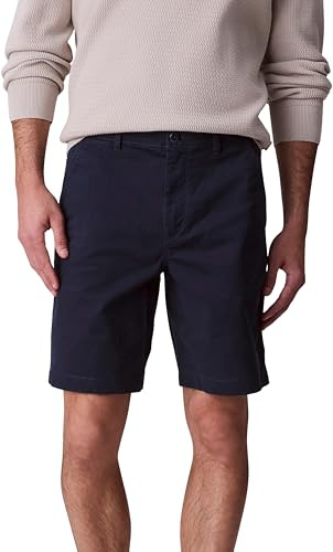 Calvin Klein Chinos Cortos Hombre Classic Cotton hasta la Rodilla, Azul (Dark Sapphire), 34W