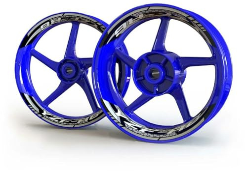 ZWBHNB Pegatina Borde Ruedas Pegatinas Reflectantes para Rueda De Motocicleta, Pegatinas para Llantas para Y&amaha YZF R6, Cinta Adhesiva Decorativa con Rayas Calcomanías Ruedas(Color 4)