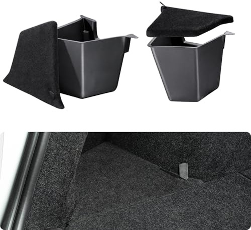 BASENOR Trunk Storage Bins for 2025 2026 Tesla Model Y Juniper 5-Seats