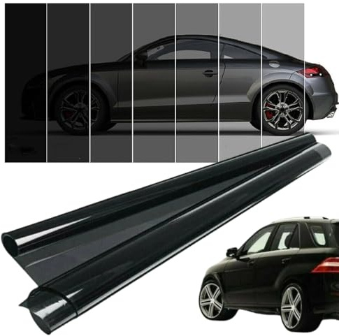 Lámina Tintada para Ventanas de Coche y Hogar – 75cm x 3M – Lámina Privacidad Ventana, Reducción de Calor y Antideslumbrante – Múltiples VLT Disponibles para Privacidad (15% VLT)