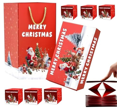 DAWCBVJQ Boîte Explosive Cadeau de Noël | Boîte à Argent Caché pour Billets Sautants - Étui Festif pour Événements Anniversaires Mariage Remise de Diplôme Fête d'Adultes