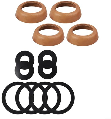 Gdfnmogo Set di manicotti e guarnizioni in gomma per pompa dell'acqua a mano modello 75, 4 manicotti a pistone e 8 anelli di tenuta, pelle bovina e silicone per giardino