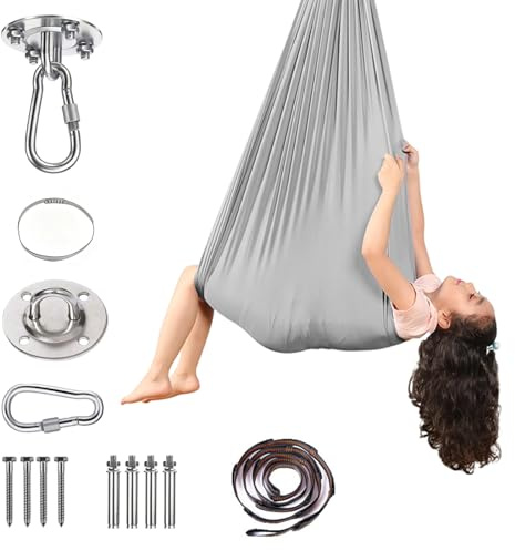 Agrdeed Aerial - Set di amaca da yoga, 150 x 280 cm, per interni, ultraleggera, portata 200 kg, con cinghia di prolunga, moschettone, accessori
