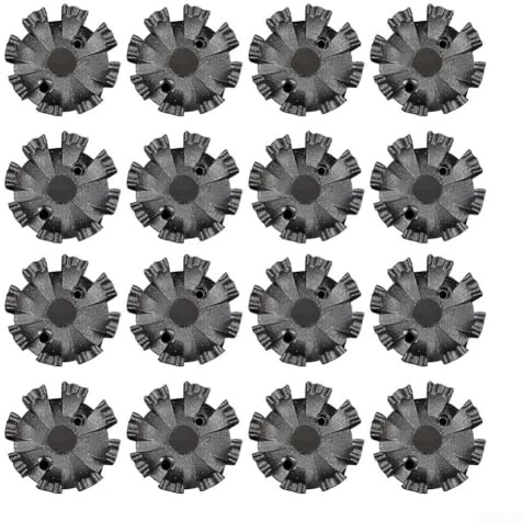Lot de 16 crampons de chaussures de golf avec vis à filetage métallique, crampons de rechange en caoutchouc souple à 8 points pour chaussures de golf pour homme pour une meilleure traction et un