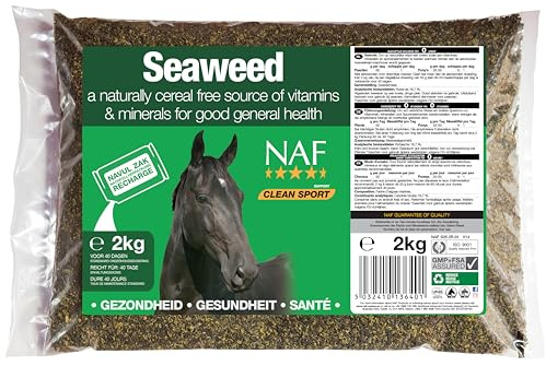 NAF Seaweed for Horses 2kg Refill – Natural Source of Vitamins & Minerals – Supports Coat Condition, Hoof Health, Digestion & Overall Vitality – Pure Dried Seaweed Supplement