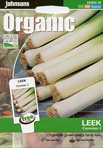 Johnsons Seeds - Pictorial Pack - Vegetable - Leek Carentan 3 (Organic) - 400 Seeds