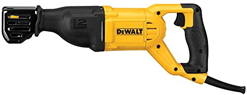 DEWALT Reciprocating Saw, 12 Amp, 2,900 RPM, 4-Position Blade Clamp, Variable Speed Trigger, Corded (DWE305)