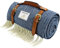 Good Gain Premium Wolle Picknickdecke mit wasserdichter Unterlage und PU-Griff, Extra Groß 60 x 81 Decke für Camping, Reisen, Familienwandern, Waschbar und Faltbare Strandmatte, Blau