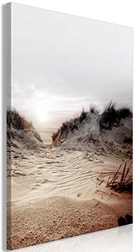 decomonkey Bilder Natur 40x60 cm 1 Teilig Leinwandbilder Bild auf Leinwand Vlies Wandbild Kunstdruck Wanddeko Wand Wohnzimmer Wanddekoration Deko Strand Meer Landschaft