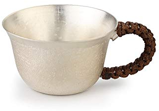 XXSC-ZC Verre à vin en Argent Sterling, Liqueur Sherry Rum Verre, fabriqué à la Main Petite Coupe d'argent avec poignée, Tasse à Eau et Tasse à thé, Tasse de ménage,Pure clcor