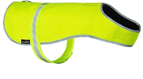 My Furry Friend Dog High Vis/Hi-Vis Reflective Safety Waterproof Fleece Coat | Fluorescent Jacket for Night Walks | Keep Your Dog Safe From Cars, Cyclists & Hunting Accidents | 5 Sizes | (M, Yellow)
