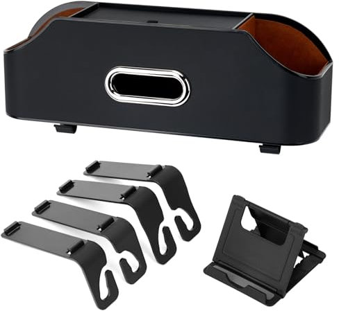 CAUTIOUS New Car Rear Seat Kopfstütze Multifunktions-Organisator Tissue-Box Auto-Rücksitz-Organizer Autositz Organizer Auto Aufbewahrung Auto Reisezubehör mit Getränkehalter Haken