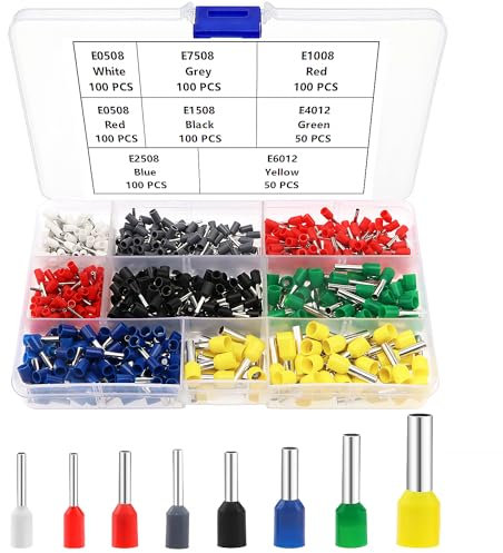 YIXISI 700 Pièce Embouts de Câble Set, Embouts de Câblage Câble de Cosses, Boîtes à Bornes Sertir Isolées AWG 22-10