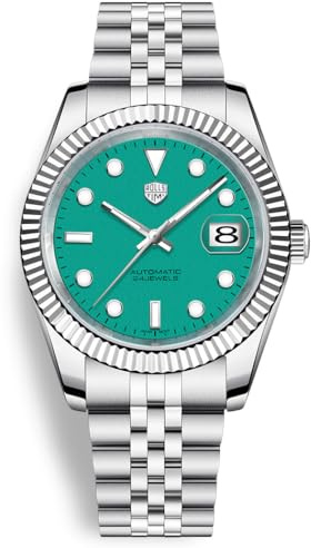 RollsTimi Reloj automático para hombre, movimiento NH35A, caja de acero inoxidable de 40 mm, resistente al agua, manecillas luminosas y visualización diurna, elegante para negocios, casual y deportes,