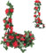 Artificial Flowers Decoration, 2pcs 2.2M/7.2FT/Pieces Long Garland Fake Flowers Artificial Rose, Faux Red Rose Floral Arch for Home, Garden, Indoor, Outdoor, Wedding, Party