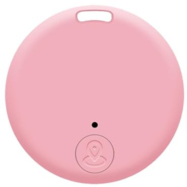 Mini GPS-tagg, GPS-spårningsnyckel tagg objektspårare, tvåvägs larmpåminnelse, rund realtidsspårning för hund, katt för plånböcker husdjur barnsökare