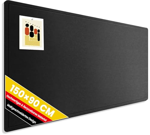 Großes Filz Pinnwand, 150x90cm Filzboard mit 40 Reißzwecken, faltbares Bulletin Board, Fotodisplay-Tafel mit selbstklebendem Klebeband für Büro, Zuhause und Schule