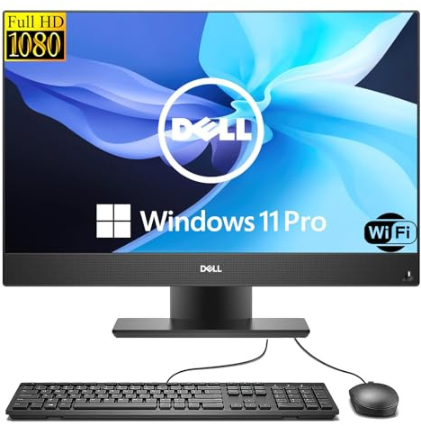 Dell Optiplex 5270 All-in-One Desktop Computer PC, con monitor da 21,5 pollici, Intel Core i5-9500, 16 GB RAM, SSD da 512 GB, WiFi, Bluetooth, tastiera QWERTY, Windows 11 Pro (ricondizionato)