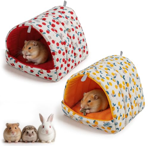 yolzhxe 2 Pcs Maison Cochon d'Inde, Grotte Cabane Cochon d'Inde 13×11×10cm