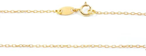 Cadena Oro Amarillo Forzada 0.25 (40cm) (9kts) - Estuche Regalo - Certificado de Garantía - Mondepetit