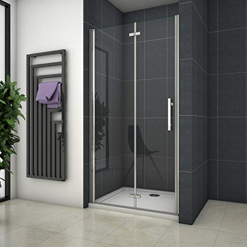 Mamparas de Ducha Puerta Plegable Cristal 6mm Mampara alta - Antical 76x195cm