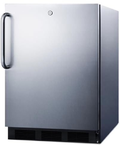Summit 24” Refrigerator, Built-in, ADA Compliant, Outdoor Refrigerator, 5.5 cu.ft. Capacity, Stainless Steel- SPR7BOSSTADA