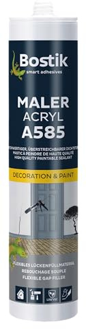 BOSTIK A585 Maler Acryl Grau – Acryl Dichtstoff, Witterungs- und Alterungsbeständig, Für Innen- und Außenbereich, Überstreichbar, Geeignet für Alle Materialien, 300ml