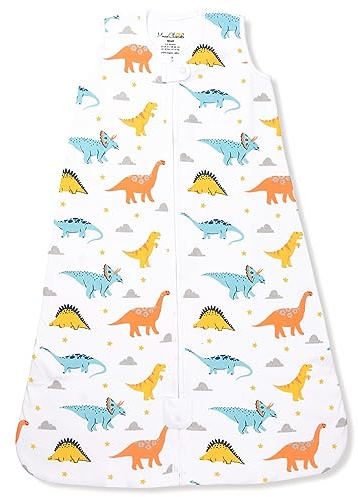 Mama Cheetah Sac de couchage pour bébé 1,0 TOG, Couverture portable en coton bio pour bébé avec fermeture éclair à double sens, Sac de couchage toute l'année pour nouveau-né bambin bambin garçon fille