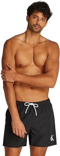 Calvin Klein Uomo Pantaloncino da Bagno Medium Drawstring con Coulisse, Nero (Pvh Black), 5XL