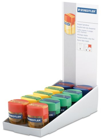Staedtler 512 006 Doppio temperamatite, colori assortiti, confezione da 10 pezzi